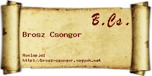Brosz Csongor névjegykártya