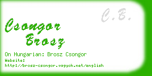 csongor brosz business card